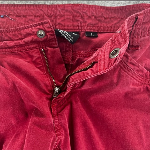 Kuhl Vintage Patina Dye Cargo Red Roll Up Pants Womens Size 8 (Fits 32x30) 16F - Picture 9 of 15